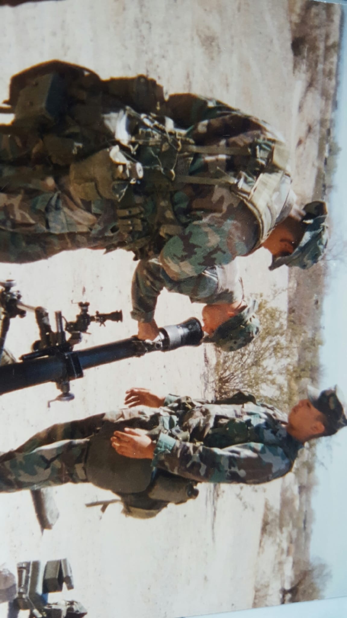 Marines conducting mortar weapons training in the field